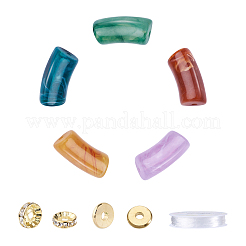 DIY Tube Imitation Gemstone Beads Stretch Bracelet Making Kits&nbsp;DIY-CD0001-33