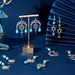 DIY Moon & Star Drop Earring Making Kit&nbsp;DIY-SC0018-38