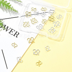 20Pcs 4 Styles Brass S-Hook Clasps&nbsp;KK-FS0001-59