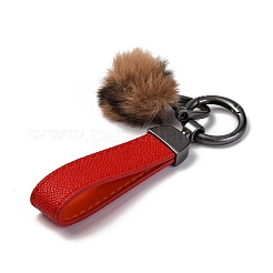 Plush & Imitation Leather Keychain&nbsp;KEYC-K023-01B-01