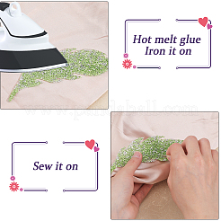 8Pcs 8 Colors Leaf Shape Hotfix Rhinestone&nbsp;DIY-CA0005-47