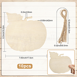 Thanksgiving Day Theme Unfinished Wood Pendant Decorations&nbsp;HJEW-WH20003-47D