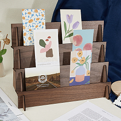 3-Tier Wooden Earring Display Card Stands&nbsp;EDIS-WH0022-30
