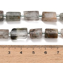 Natural Green Lodolite Quartz/Garden Quartz/Green Phantom Quartz Beads Strands&nbsp;GG-CBAC61B-D02-01
