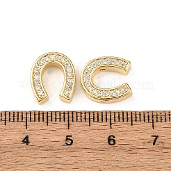 Brass Micro Pave Cubic Zirconia Beads&nbsp;KK-K408-12G