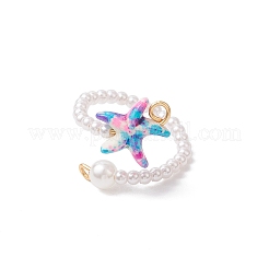 Synthetic Turquoise Cuff Rings&nbsp;RJEW-JR00903