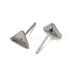 Tarnish Resistant Earring Cabochon Settings 304 Stainless Steel Ear Studs Blank Settings&nbsp;LS-STAS-Q170-11
