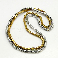 Non-Magnetic Synthetic Hematite Beads Strands&nbsp;G-C124-4x2mm-M