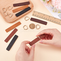 4 Bags 4 Colors PU Leather Suspension Clasps&nbsp;DIY-CL0002-42