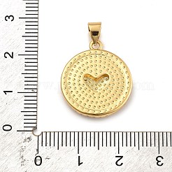 Rack Plating Brass Micro Pave Cubic Zirconia Charms&nbsp;KK-G456-15G-1