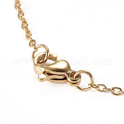 304 Stainless Steel Pendant Necklaces&nbsp;NJEW-I237-03G