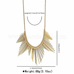 Iron Multiple Wavy Stick Bib Necklaces for Women&nbsp;WG3549D-01