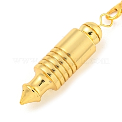 Rack Plating Brass Pointed Dowsing Pendulums&nbsp;AJEW-B106-03G