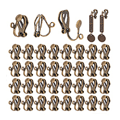 100Pcs Brass Clip-on Earring Findings&nbsp;FIND-PH0002-54A