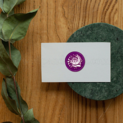 Brass Wax Seal Stamp with Handle&nbsp;AJEW-WH0184-0948