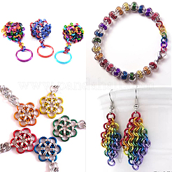 1500PCS 15 Colors Aluminum Open Jump Rings&nbsp;ALUM-CJ0001-21