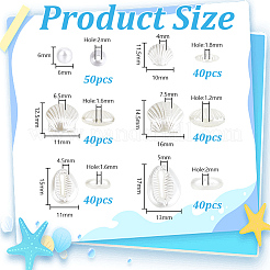 DIY Shell Shape Acrylic & ABS Imitated Pearl Beads Findings Kits&nbsp;DIY-HY0002-65