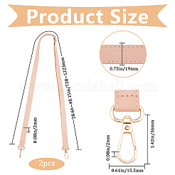 2Pcs PU Leather Adjustable Shoulder Bag Straps&nbsp;FIND-GF0007-03D
