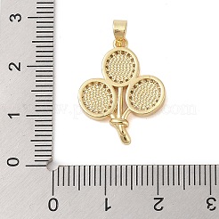 Brass Micro Pave Clear Cubic Zirconia Pendants&nbsp;KK-I712-31G