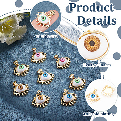 8Pcs 4 Colors Brass Pendants&nbsp;KK-AR0003-65