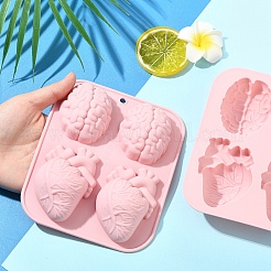1Pc Realistic Heart & Brain Fondant Molds&nbsp;DIY-YW0012-16