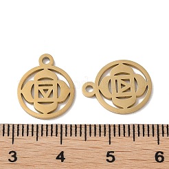 Chakra Ion Plating(IP) 304 Stainless Steel Charms&nbsp;STAS-F300-04G