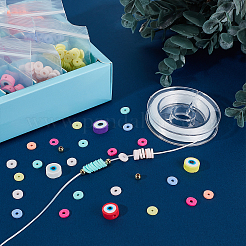 DIY Heishi Bracelet with Evil Eye Making Kit&nbsp;DIY-SC0018-96