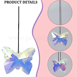 Butterfly Glass Hanging Suncatchers&nbsp;HJEW-WH20019-10A