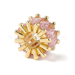 Rack Plating Brass Micro Pave Cubic Zirconia Beads&nbsp;KK-C019-01G
