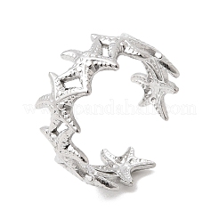 304 Stainless Steel Open Cuff Rings&nbsp;RJEW-K313-18P
