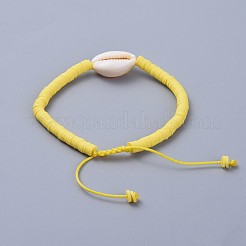 (Jewelry Parties Factory Sale)Handmade Polymer Clay Heishi Beads Braided Bracelets&nbsp;BJEW-JB04318-02