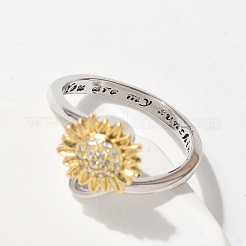 Rotatable Open Finger Rings for Women&nbsp;RJEW-H245-02PG