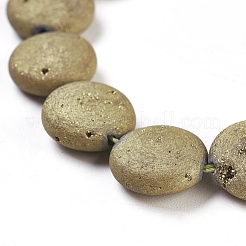 Electroplated Natural Quartz Crystal Beads Strands&nbsp;G-E499-01A