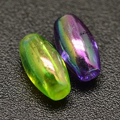 AB Color Plated Rice Electroplated Eco-Friendly Transparent Acrylic Beads&nbsp;PACR-I002-M