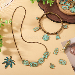 22Pcs 11 Styles Tibetan Style Alloy Beads&nbsp;FIND-TA0008-63