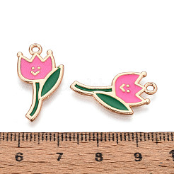 Alloy and Enamel Pendants&nbsp;ENAM-T021-34B-G