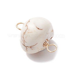 Halloween Synthetic Magnesite Skull Links Connector Charms&nbsp;PALLOY-JF02700