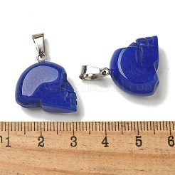 Dyed Natural White Jade Pendants&nbsp;G-Z067-02P-09