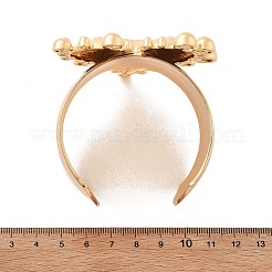 Textured Heart Alloy Open Cuff Bangles for Women&nbsp;BJEW-A027-01G