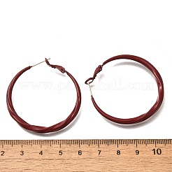 Alloy & 925 Sterling Silver Hoop Earrings&nbsp;EJEW-Q013-05A