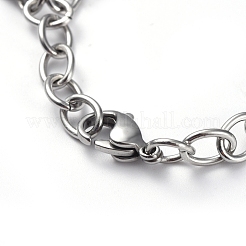 Tarnish Resistant 304 Stainless Steel Charm Bracelets&nbsp;BJEW-G582-35P