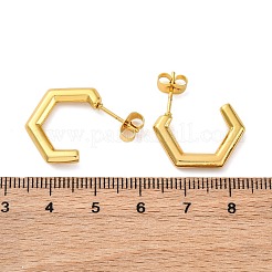 304 Stainless Steel Stud Earrings for Women&nbsp;EJEW-L296-033G-01
