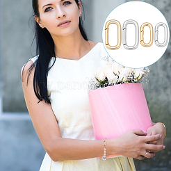 8Pcs 4 Styles Brass Spring Gate Rings&nbsp;KK-UN0005-38