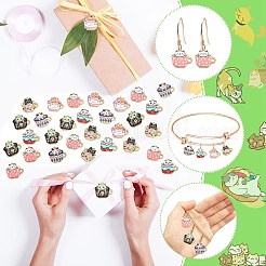 30Pcs 6 Styles Alloy Enamel Pendants&nbsp;ENAM-CJ0003-38
