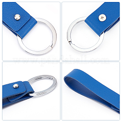 8Pcs 8 Colors PU Leather Keychains&nbsp;KEYC-NB0001-24