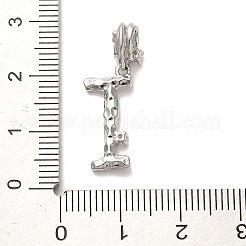 Rack Plating Brass Micro Pave Cubic Zirconia European Dangle Charms&nbsp;KK-L210-015P-I