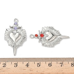 Alloy Rhinestone Pendants&nbsp;FIND-L023-06P