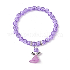Transparent Plastic Beaded Stretch Bracelets for Children&nbsp;BJEW-JB11507-04