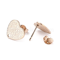 Ion Plating(IP) 304 Stainless Steel Stud Earring Findings&nbsp;STAS-I183-08B-RG
