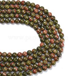 Natural Unakite Beads Strands&nbsp;G-C280-B03-10mm